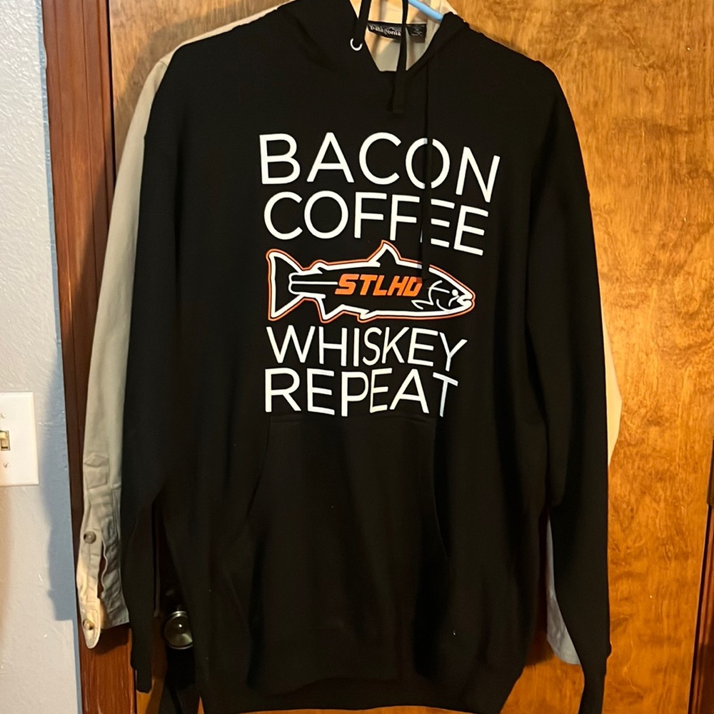 BACON,COFFEE,WHISKEY,REPEAT STLHD sweatshirt